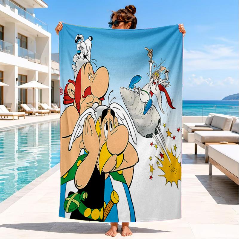 Asterix Friends Beach Towel, Microfiber Beach Towel, Perfect For Pool, Beach, Travel, Home Decor Beach Party Fan Gifts