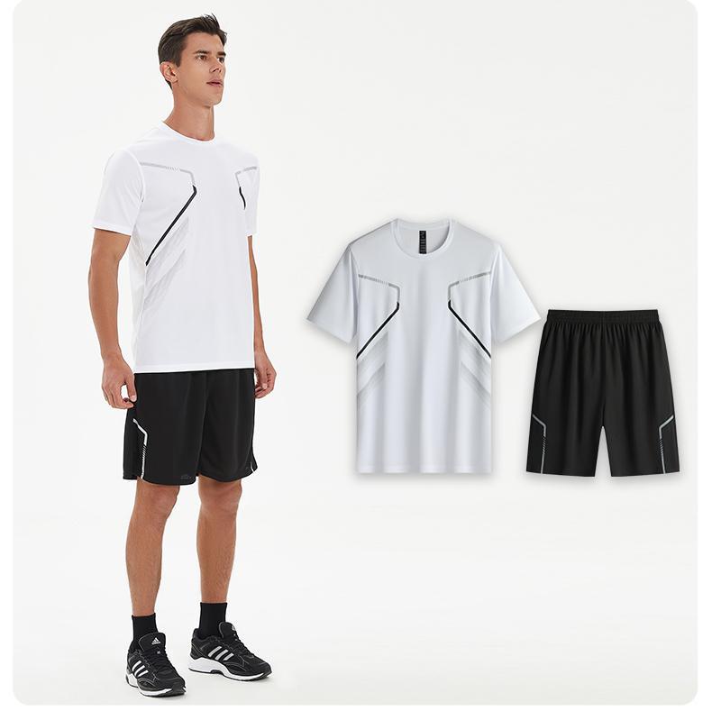 Men's Quick-Dry Breathable Summer Sports Set - Casual Running T-Shirt & Shorts