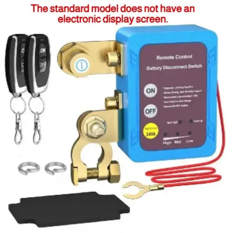 

240A 12V Remote Battery Disconnect Switch with Automatic Power Shut Off Switch Anti Theft For Car Truck RV 1 Set