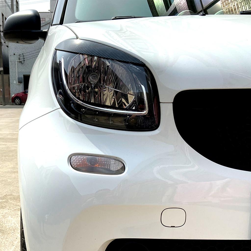 For Mercedes-Benz Smart 453 2015 2016 2017 2018 2019 2020 Headlight Eyebrow Eyelid Trim Lamp Cover Sticker Car Accessories