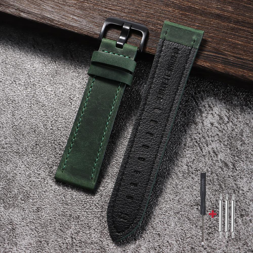 Kalbsleder Echtes Leder Uhrenarmbänder 18mm 20mm 22mm 24mm Smartwatch Armband Dunkelbraun Schwarz Blau Uhrenarmband Uhrenzubehör