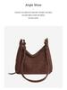 Vintage minimalistická taška z jelenice: Dámská crossbody a taška přes rameno s velkou kapacitou 2025