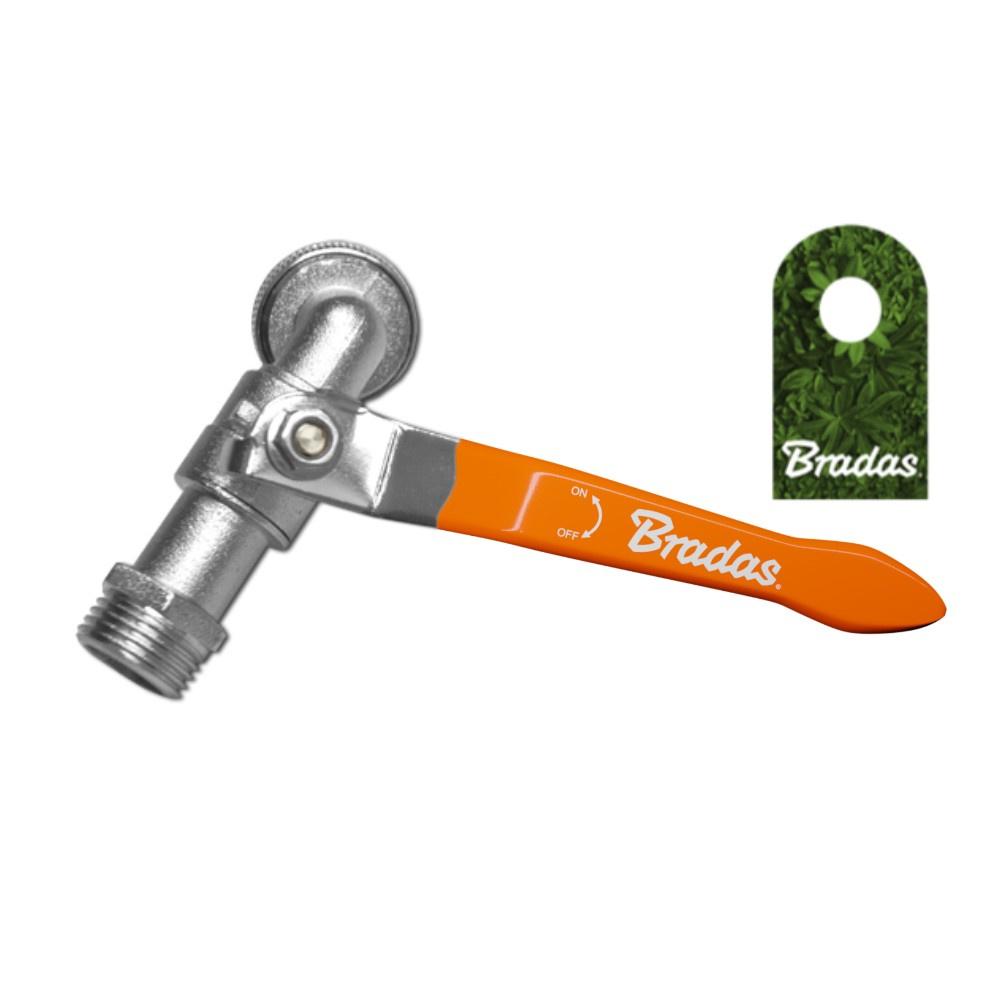 Galvanized Ball Tap 1/2" Gz 3/4" With Garden Hose Connection