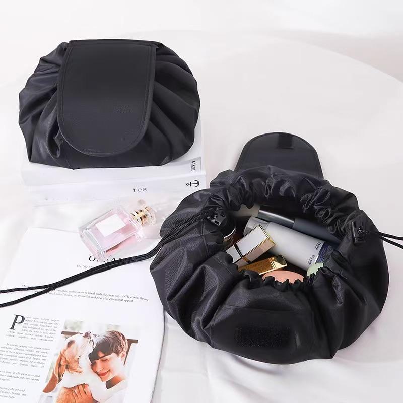 Women Drawstring Cosmetic Bag Travel Storage Makeup Bag Portable Waterproof Toiletry Case