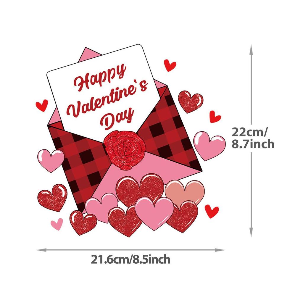 Valentine's Day Car Hooded Sweatshirt Heat Transfer Stickers, Clothing Heat Transfer Stickers, Printed Embossed Stickers, DIY T-shirt Stickers