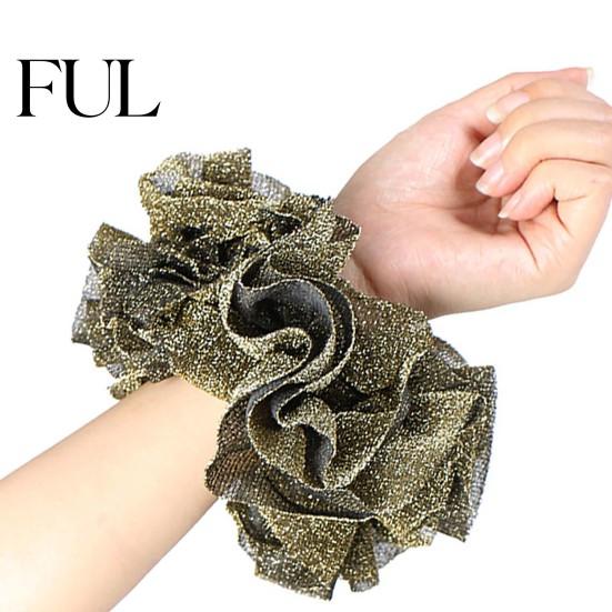 Hair Rope Flower Shape Tie High Elastic Headwear Scrunchy Big Shining Accessories
