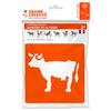 Pochoir - DTM - Animaux de la ferme - Paquet de 6 - 14 x 15 cm - Multicolore