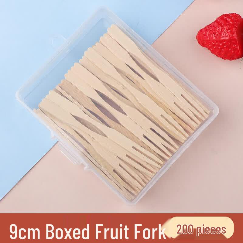 

Disposable Bamboo Fruit and Dessert Forks Set