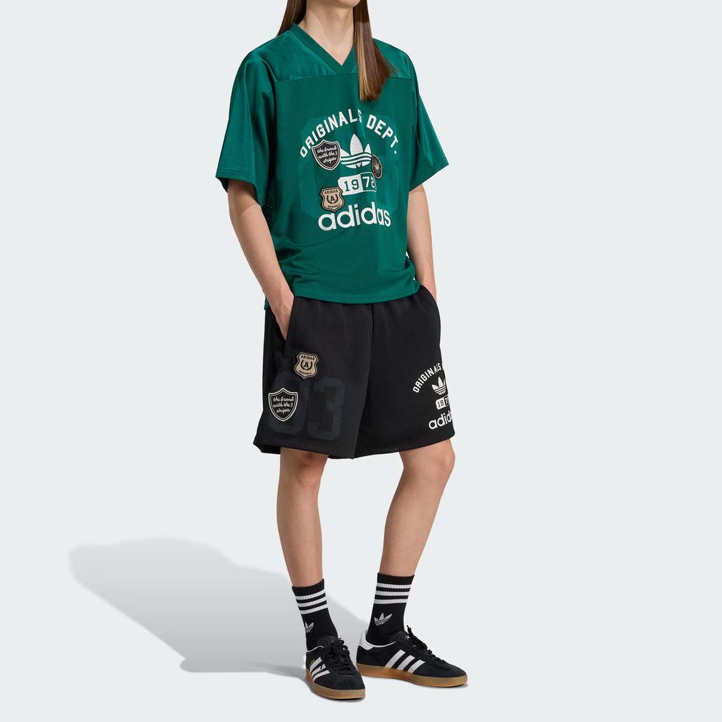 Adidas Originals Og Graphic Dept. Mesh Fashion Simple Lace-Up Comfortable Sports Shorts Men Shorts Black KD6230