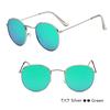 Classic Small Frame Round Sunglasses Women/Men  Designer Alloy Mirror Sun Glasses Vintage Eyeglass