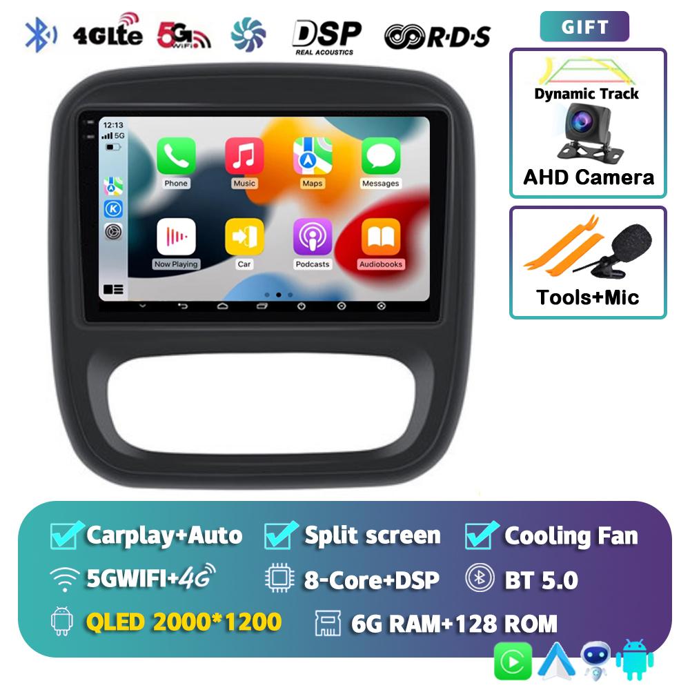 Android 14 Auto Car Radio For Renault Traffic 3 2014-2021 For Opel Vivaro B 2014-2018 Multimedia Video Player Navigation GPS DSP