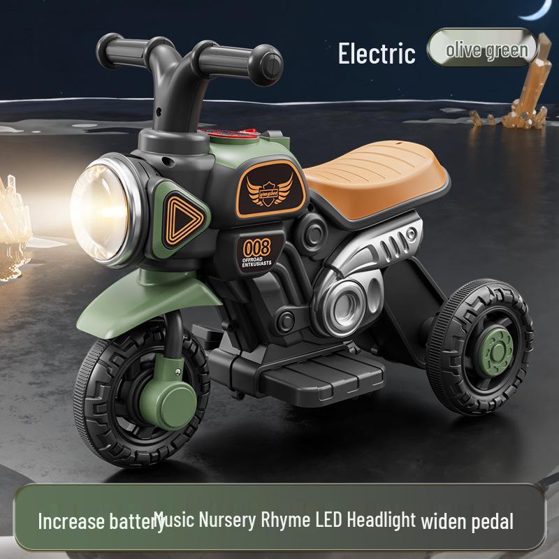 Elektrisk trehjuling för barn med uppladdningsbar motor och glidfunktion – Pedagogisk leksak för pojkar och flickor
