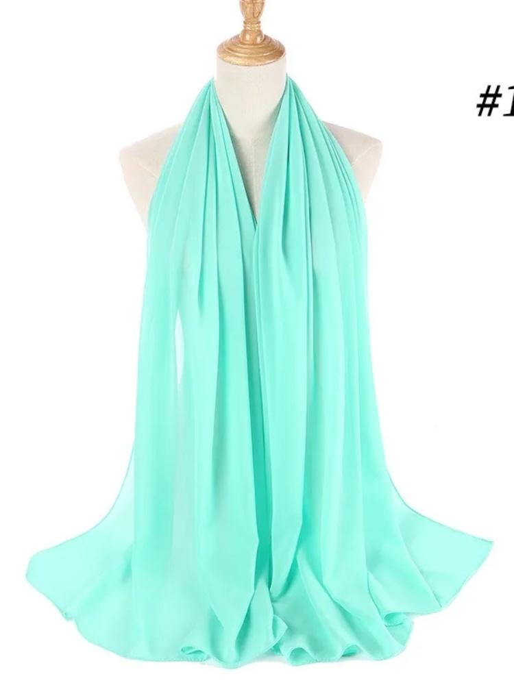 70*180cm bubble chiffon muslim headscarf for women solid color hijab scarf shawls and wraps hijab femme musulman kopftuch