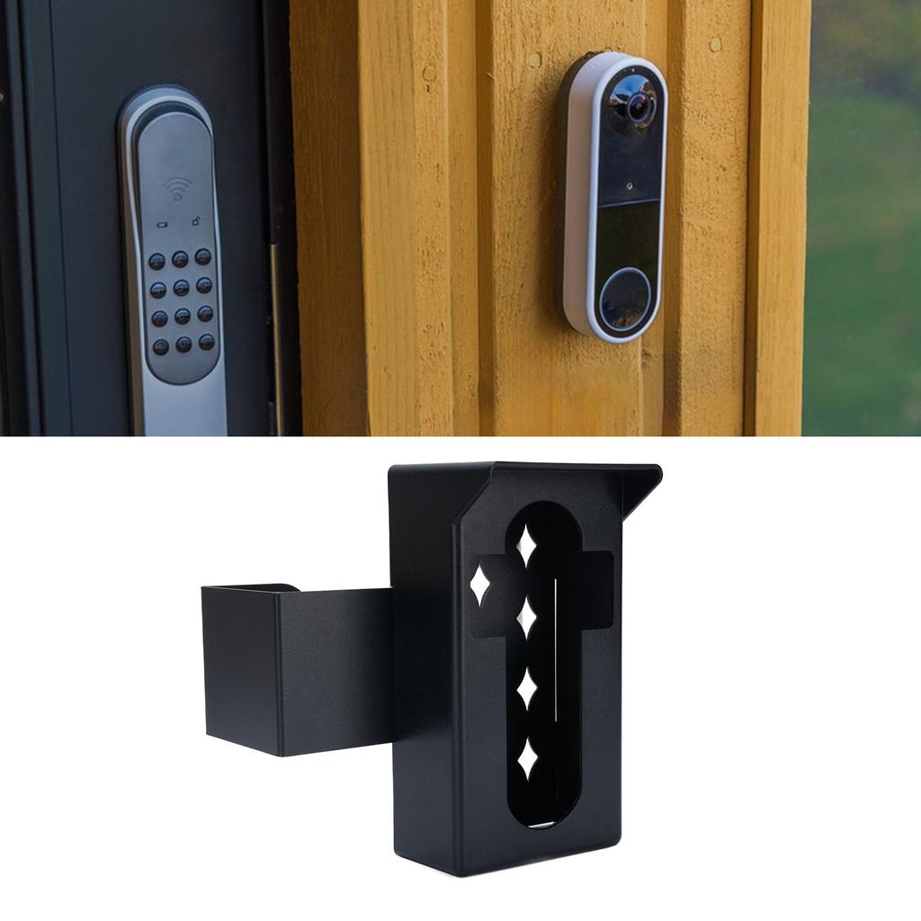 Anti Theft Video Doorbell Mount Easy To Install Punchless ABS Stainless Steel Video Doorbell Mounting Bracket for Apartment Dormitory Rental House