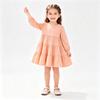 Girls Fashion Hooded Sweatshirt Dress Color Casual Dress for Spring and Fall
