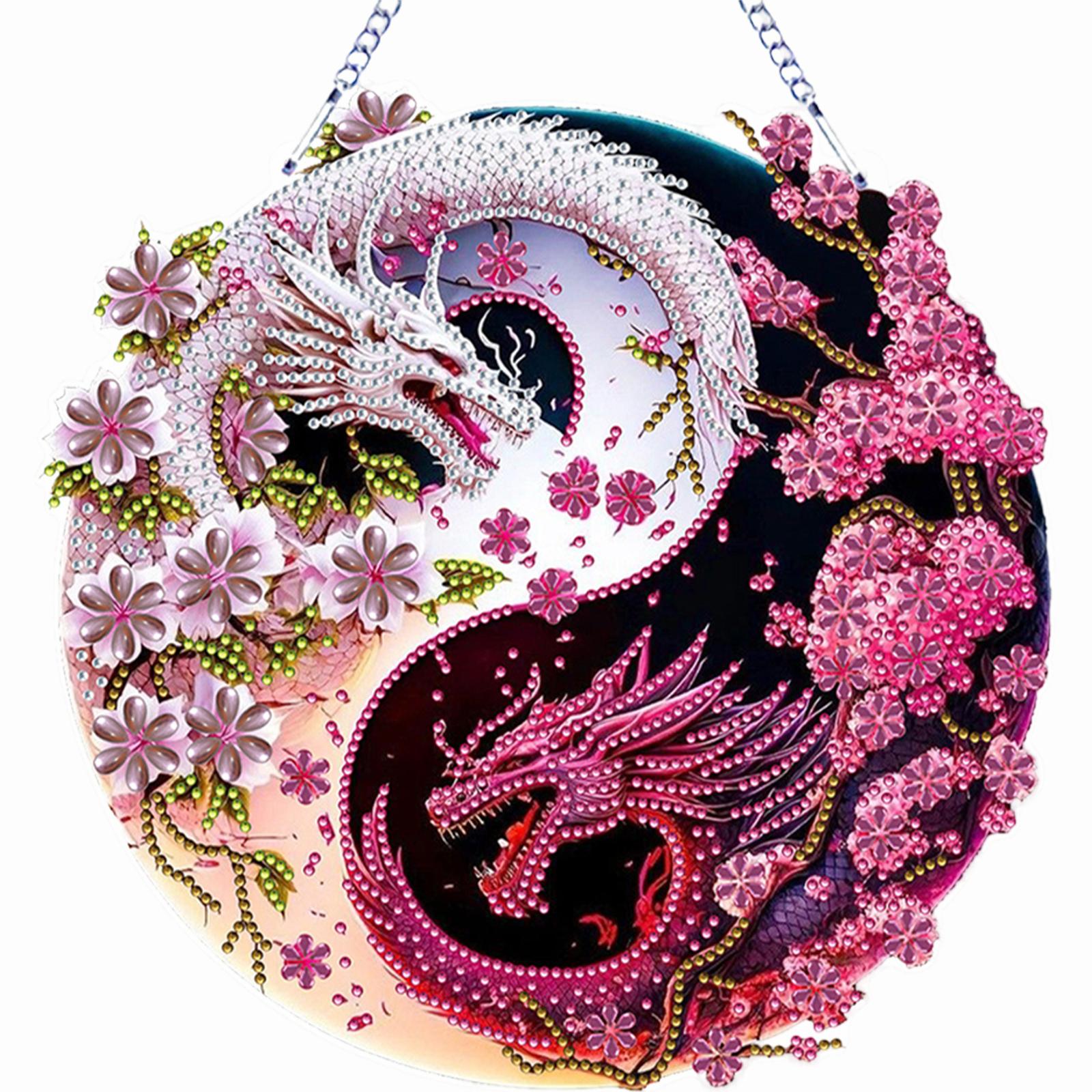 

Diamond Art Window Pendants Double Sided Special Shaped Cute Animal Rhinestone 5D DIY Diamond Art Hanging Decor for Adults