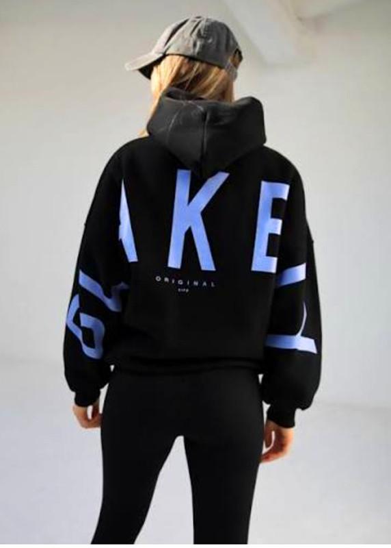 Unisex Oversized Hoodie mit großem Buchstaben-Print, lässiger Pullover mit langen Ärmeln, Kapuzenpullover