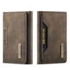 Tri-fold card bag, card cover, high-end retro PU card bag, leather case, multi-functional magnetic card bag