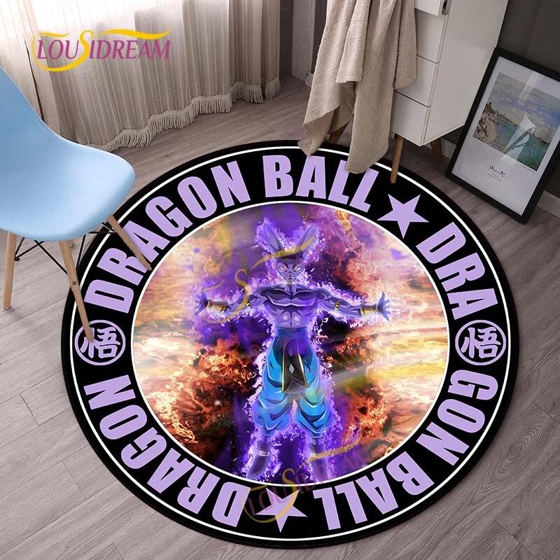 Kulatý kreslený japonský prvek domácí umění měkký protiskluzový koberec počítačová židle dětská herní podložka podlahová rohož dekorativní koberec