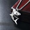 Shark men's Necklace Stainless Steel Chain Personalized Silver Color Fish Pendant Punk Style Neck Accessories hip-hop Jewelry