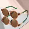 Classic Retro Small Round-Framed Hip-Hop Sunglasses For Travel And Party Outfits Paired With Street Photography Sunglasses