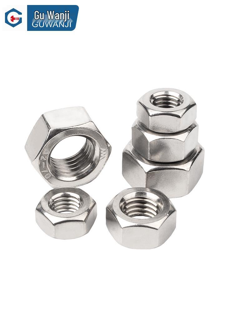 304 Edelstahl Grob- & Feingewinde Sechskantmutter für Zollschrauben (#4 bis 3/4)