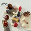 Hand Painted Mushroom Magnets 3D Refrigerator Magnet Resin Fake Decorative Memo Holder Photo Notes for Whiteboard Cabinet Kitchen
