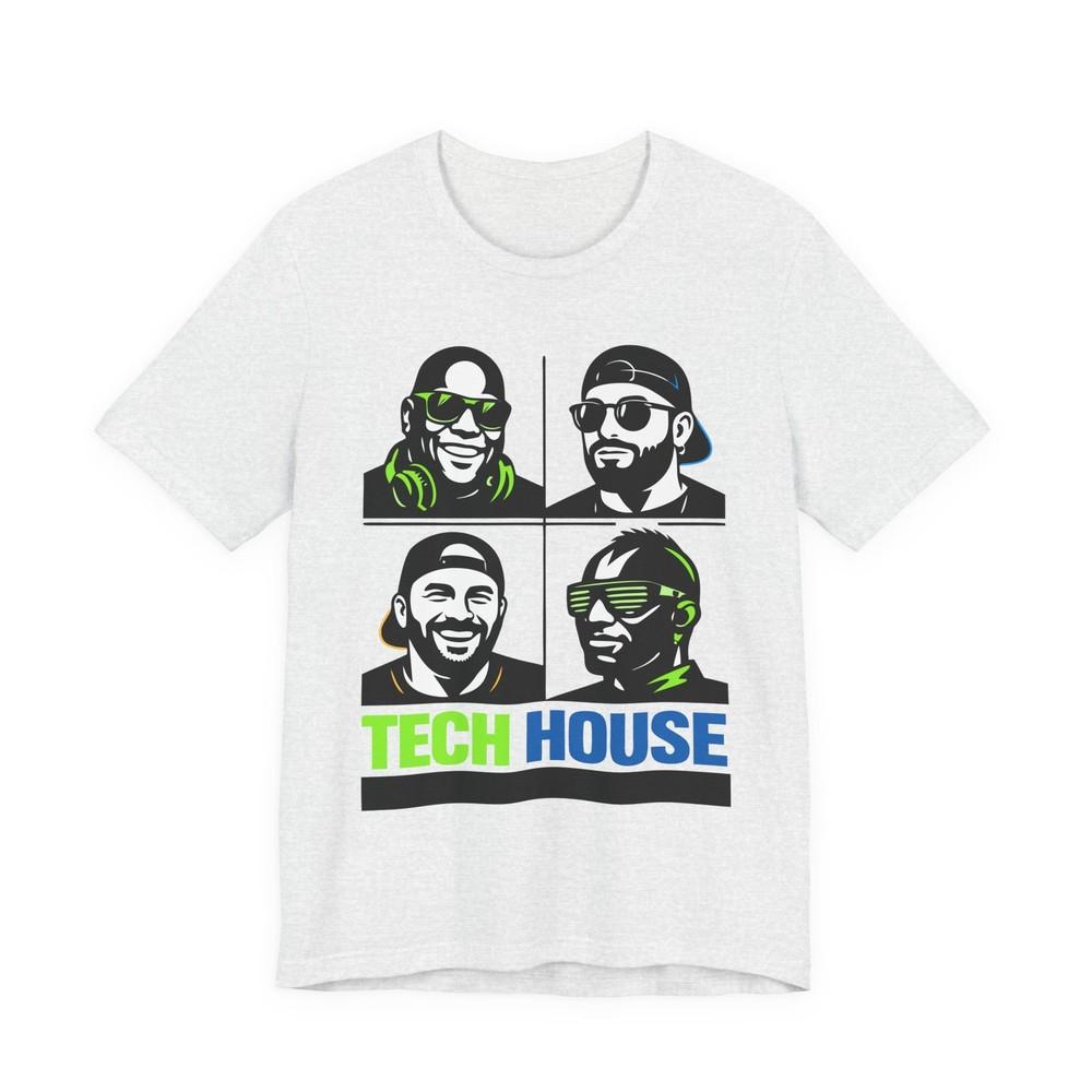 Tech house djs tshirt electronic music festival streetwear graphic tee XL