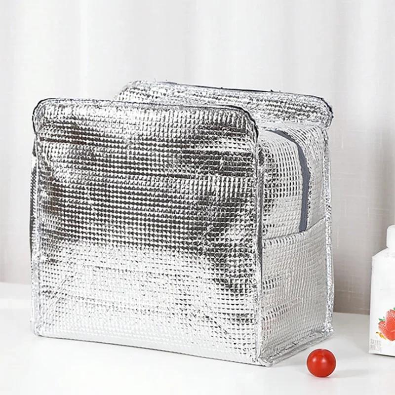 Multifunctional Zipper Thermal Lunch Bags For Women Large Capacity Waterproof Portable Cooler Bag Box Insulated Picnic Food Bag