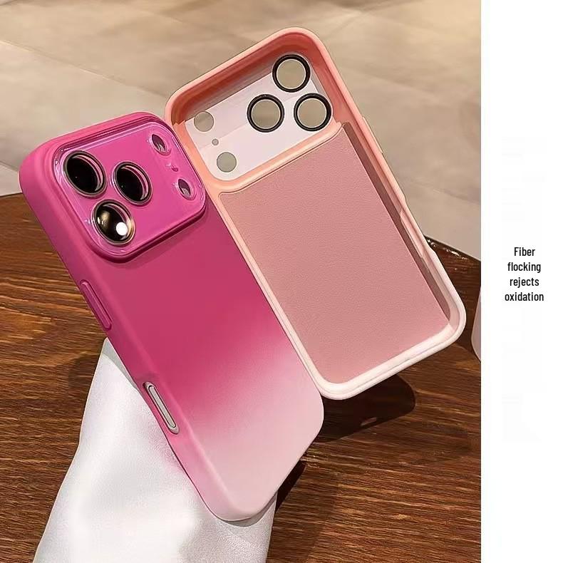 Custodia in Silicone Liquido Sfumato per iPhone 16 Pro Max con Ampia Finestra e Pellicola per Obiettivo