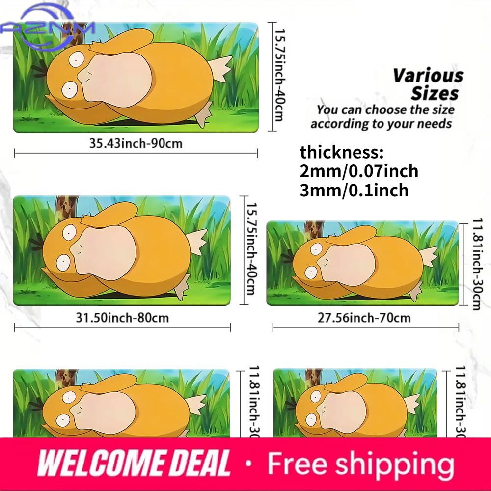 Sleepy Psyduck Pokemon NonSlip Washable Gaming Desk Mat 30x80x0.2cm