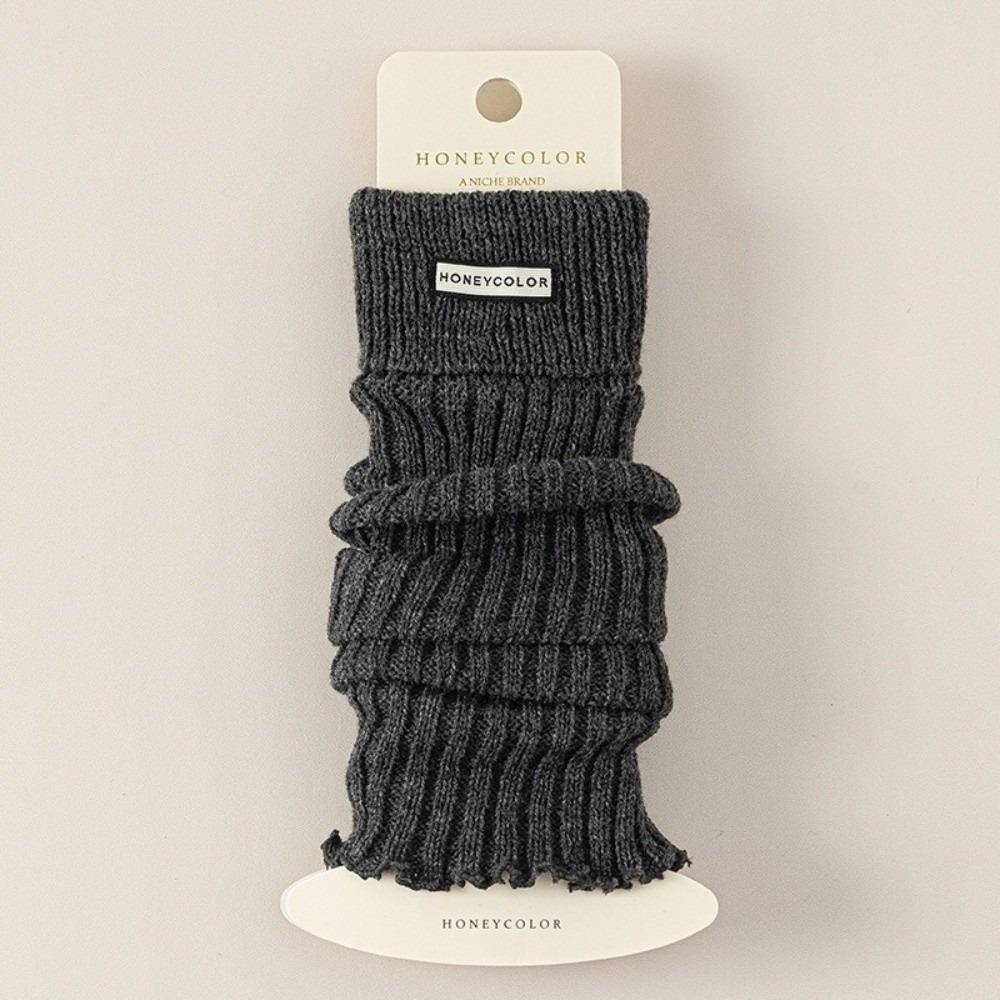 Chaussettes mi-mollet couleur unie Chaussettes tube moyen épaissies Nouveaux chauffe-jambes Automne et Hiver