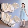 Girls Sandals 2025 Summer New Children's Fashion Pearl Princess Shoes Girls Roman Sandals Foreign Beach Shoes