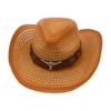 Spring And Summer Beach Windproof Sunscreen Straw Hat Men And Women Ethnic Style Western Cowboy Straw Hat