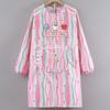 Anti-Pollution Long-Sleeved Apron Cute Kitchen Aprons New Canvas Coverall  Catering Use