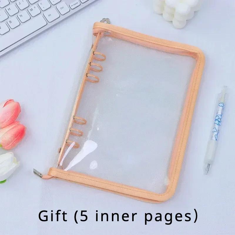 A5 Akrylowa Przezroczysta Powłoka Album na Zdjęcia na Luźnych Kartkach, DIY Odpinany Segregator, 6-otworowy Album Akrylowy Segregator Kpop, Segregator na Fotokarty