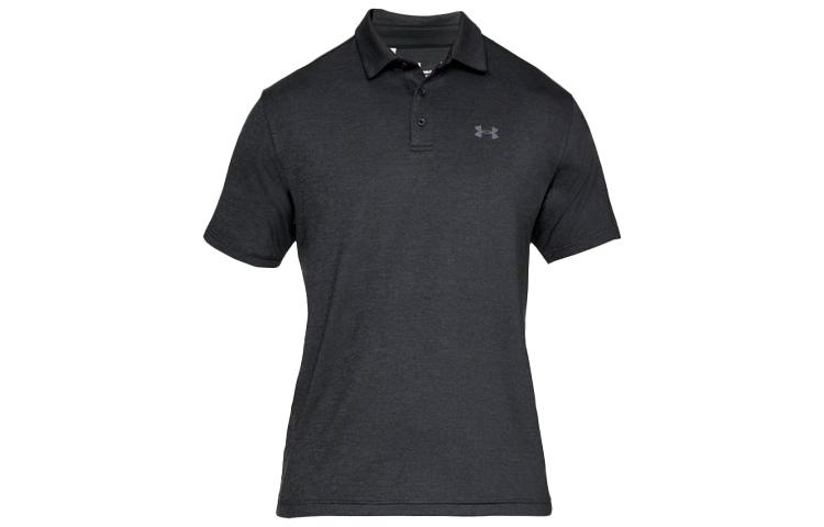 Under Armour Polo Shirts Men s Black Polo Collar Moderate Straight Fit 1327037-001 M