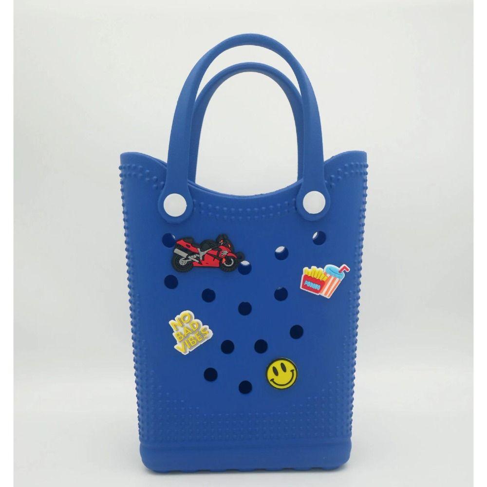 DIY Holes Beach Bag Mini Storage Bag Fashion Tote Bag Women