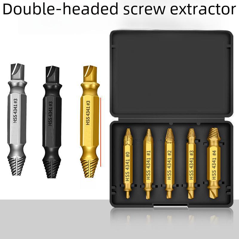 Grenzüberschreitender Doppelkopf-Schraubenausdreher aus Schnellarbeitsstahl 4341 für Drahtbruch und Gleitschrauben