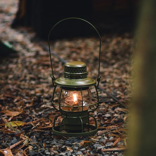 Thous Winds Oil Lantern, Kerosene Lamp, Fuel-Powered Camping Lantern, Handheld Lantern, Outdoor Light, with Replacement Wick