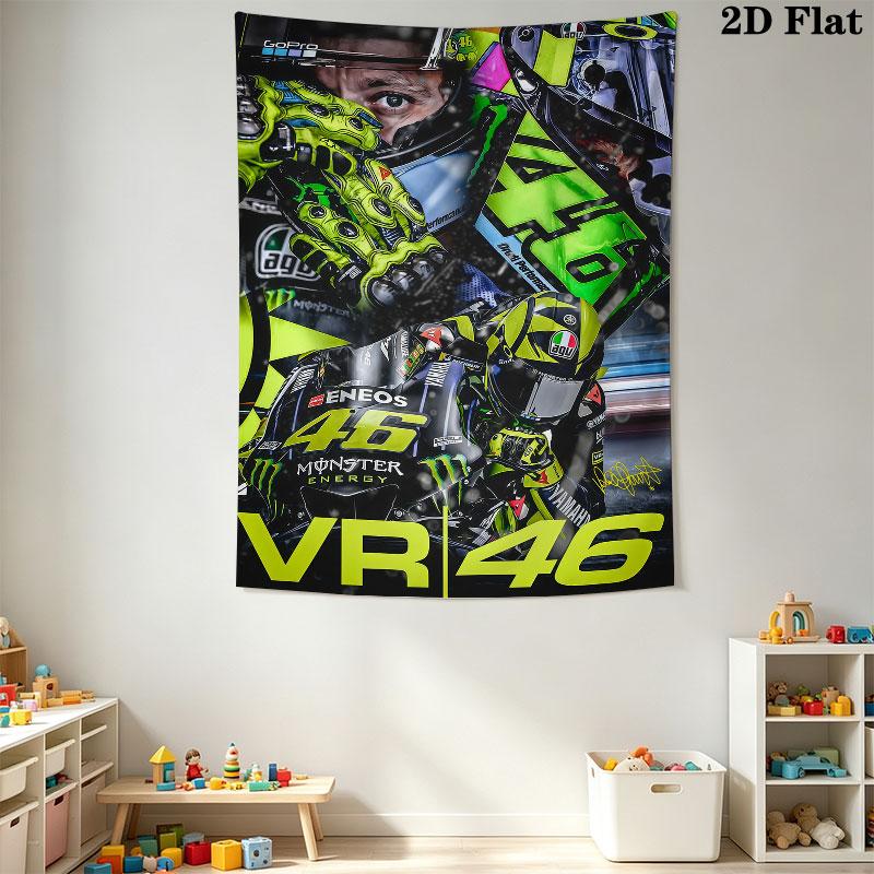 Rossi Force Wall Tapestry Aesthetic Wall Hanging Printed Fabric Blanket Decorative Tapestries for Bedroom Living Room Home Decor
