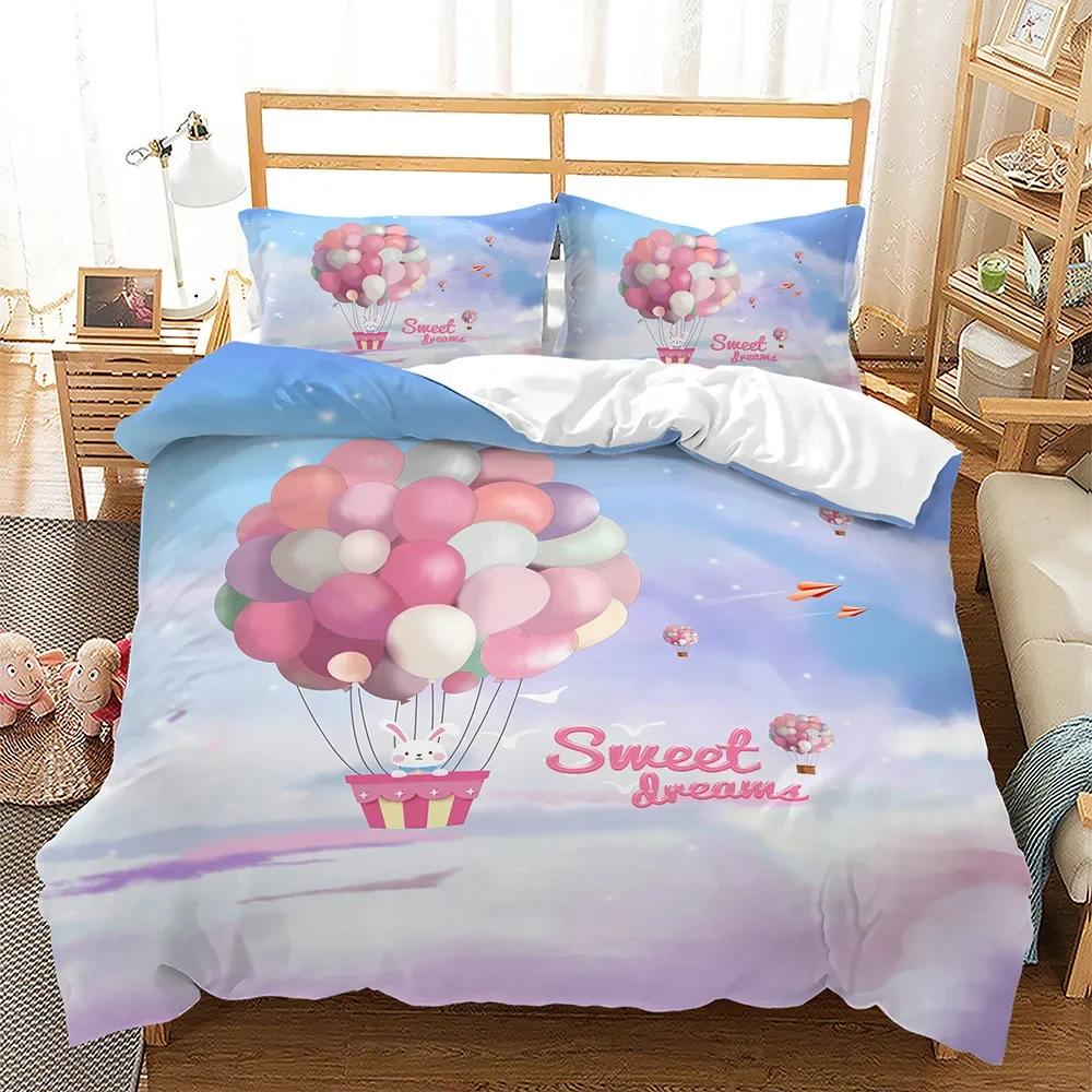 Couple Soft Duvet Cover Romantic Love Patern of Lovers Pink Beding Set Winter Single/double Soft Duvet Cover Bedrom Set Fre Shiping