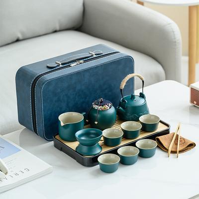Ceramic Teapot Kung Fu Tea Set 2024 New Home Living Room Tea Office Guest Feeling Light Luxury
