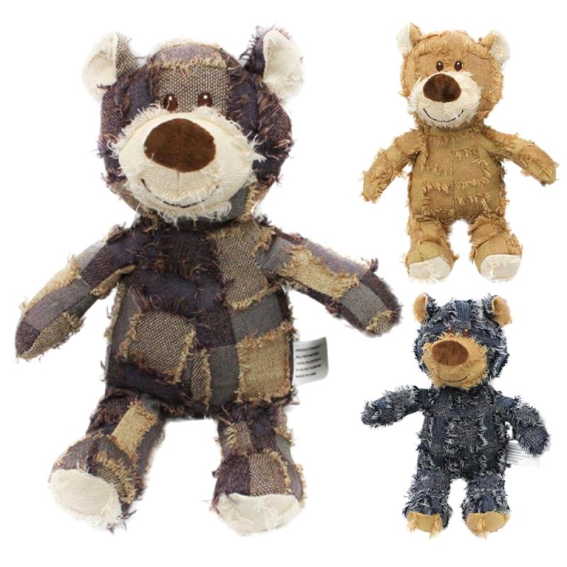 Zabawka dla zwierząt Teddy Bear, zabawka wydająca dźwięki, interaktywna, dla psów, do zgrzytania, czyszczenia zębów, antygryzowa, Abreact, zabawka dla misia, artykuły dla zwierząt
