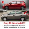 For Nissan Versa Sedan 2013-2018 Car Rear Louver Window Side Shutter Cover Trim Sticker Vent Scoop ABS Carbon Fiber Accessories