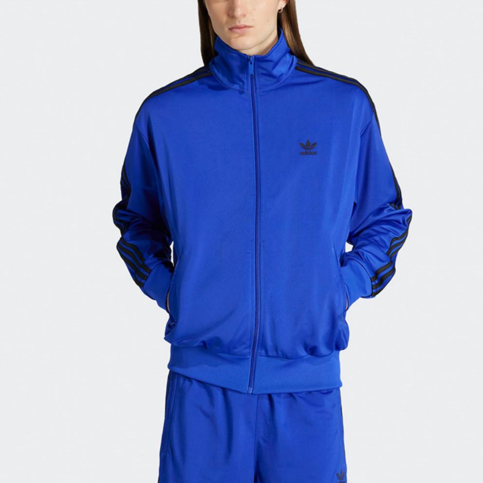 Adidas Oryginalne rozpinane kurtki męskie z wysokim kołnierzem i długim rękawem, luźne, niebieskie JY1346