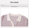 Summer Knit Lapel Ice Silk Top - Short-Sleeve T-Shirt for Middle-Aged & Elderly Women