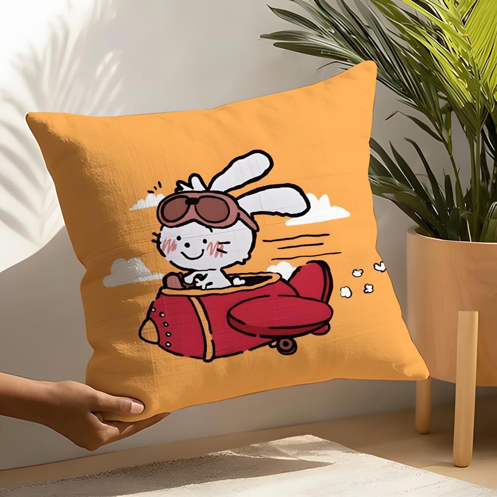 3 Classic Painting Of A Quirky Fun Rabbit Pillow Case Home Living Room Decoration Linen Pillowcover Pillow Cases Cushion Cover