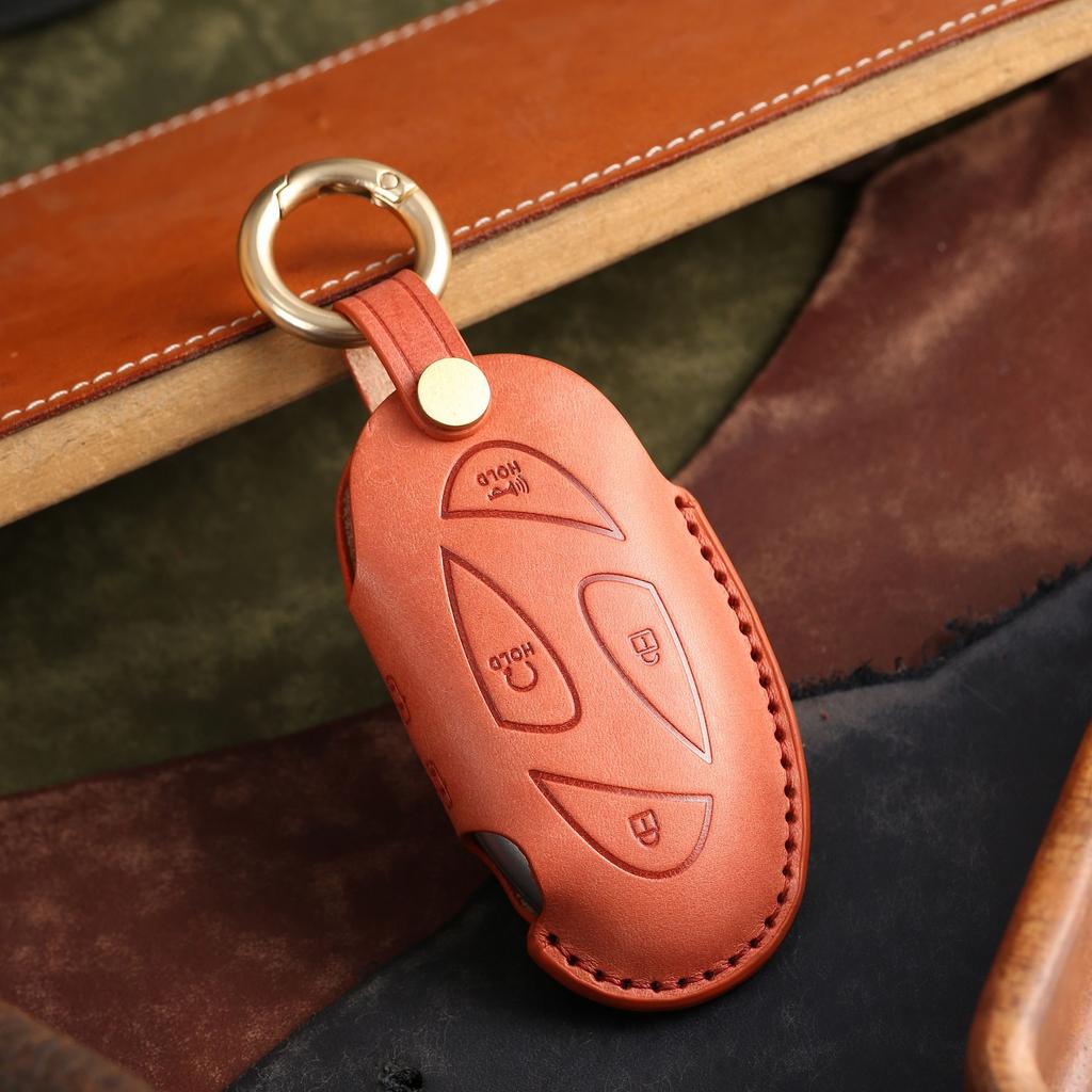 Leder Schlüsselhülle ist geeignet für moderne Autoschlüsselhülle, reine handgenähte Echtleder High-End Schlüssel Schutzhülle