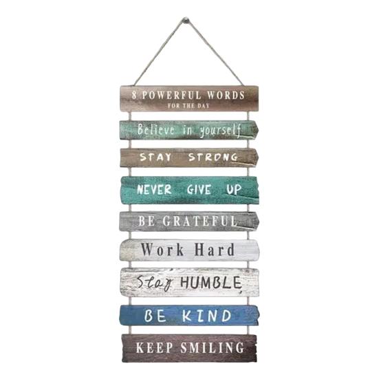 Inspirational Wall Art Decor Rustic Wall Hanging Plaque Farmhouse Wooden Door Sign Inspiring Positive Quotes Wall Decor for Office Bedroom Living Room